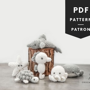 Adorable Sea Animals Crochet Pattern - Ocean Creatures DIY Crochet Collection