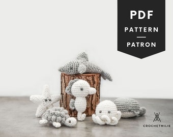 Adorable Sea Animals Crochet Pattern - Ocean Creatures DIY Crochet Collection