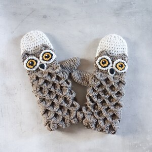 Crochet Owl Gloves Pattern, Mittens Owl Crochet Pattern, Fingerless Gloves, Animal Mittens Pattern, Animal Gloves, Instant Download, 002 image 8