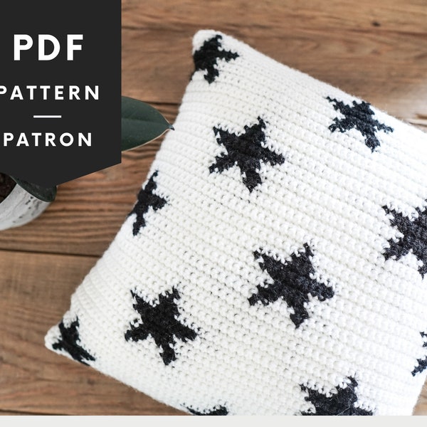 Crochet Super Star pillow cover pattern | home decor cushion | pillow case pattern