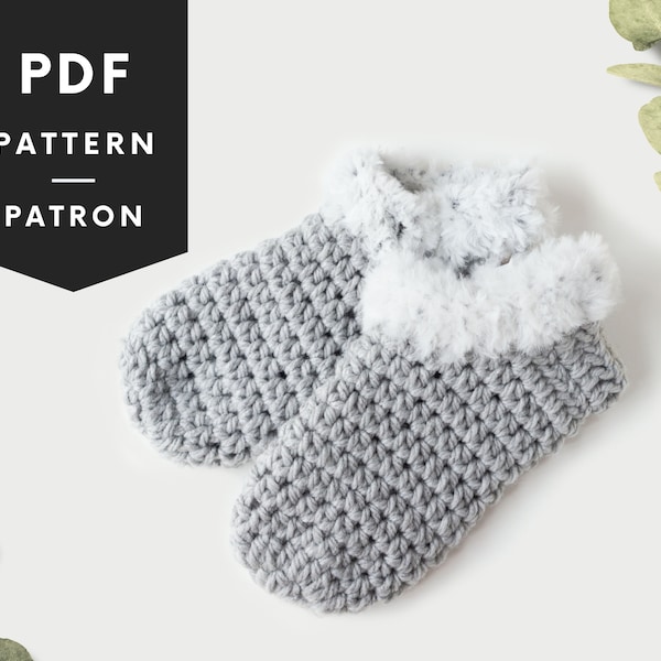 crochet fluffy socks