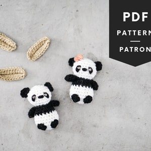 Crochet mini Panda Pattern | Panda amigurumi Baby Mobile Pattern | Stuffed animal