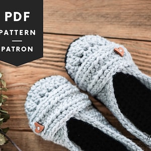Crochet slippers pattern, ballerina cozy home shoes, house slippers pattern