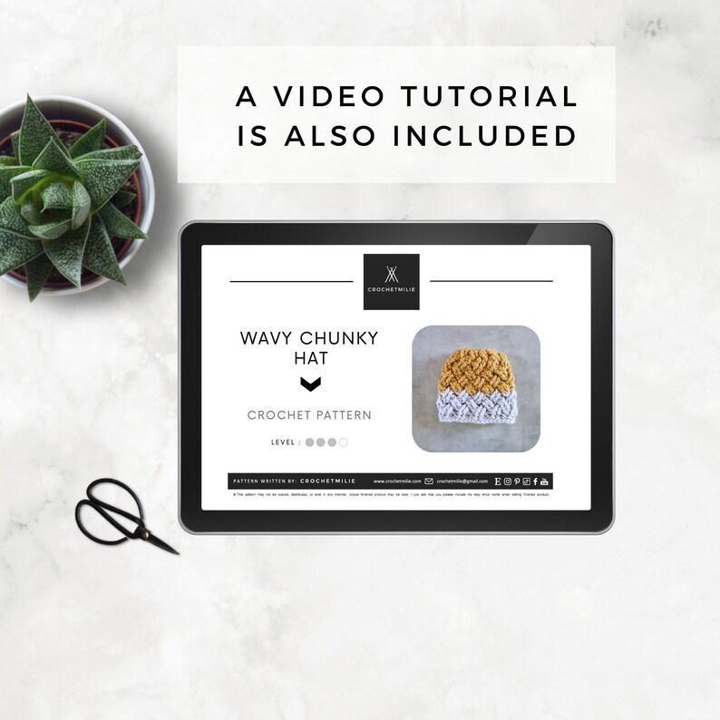 Crochet Hat Pattern, Messy Bun Crochet, Chunky Crochet, Beanie Crochet Tutorial, Easy Hat Crochet, Winter Crochet Hat, Digital Pattern, DIY image 3