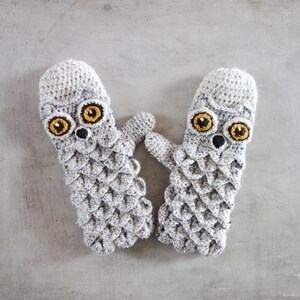 Crochet Owl Gloves Pattern, Mittens Owl Crochet Pattern, Fingerless Gloves, Animal Mittens Pattern, Animal Gloves, Instant Download, 002 image 2