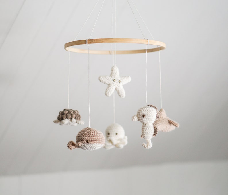 Mobile Pour Bebe Dormir Sous L Ocean Neutre Theme Etsy