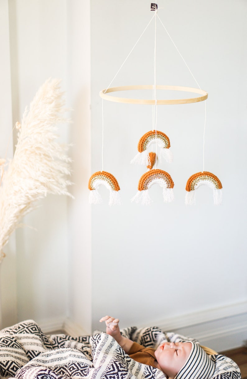 Rainbow Baby Mobile My First Rainbows Boho Etsy