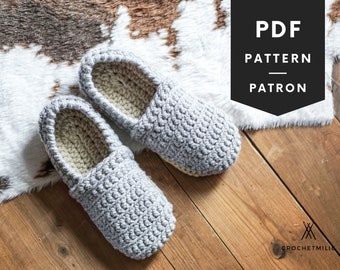Crochet Pattern, PDF Pattern, Comfy Slippers Pattern, House Shoes, Pattern For Beginner, Adult Slippers, Shoes Pattern, Slippers Tutorial