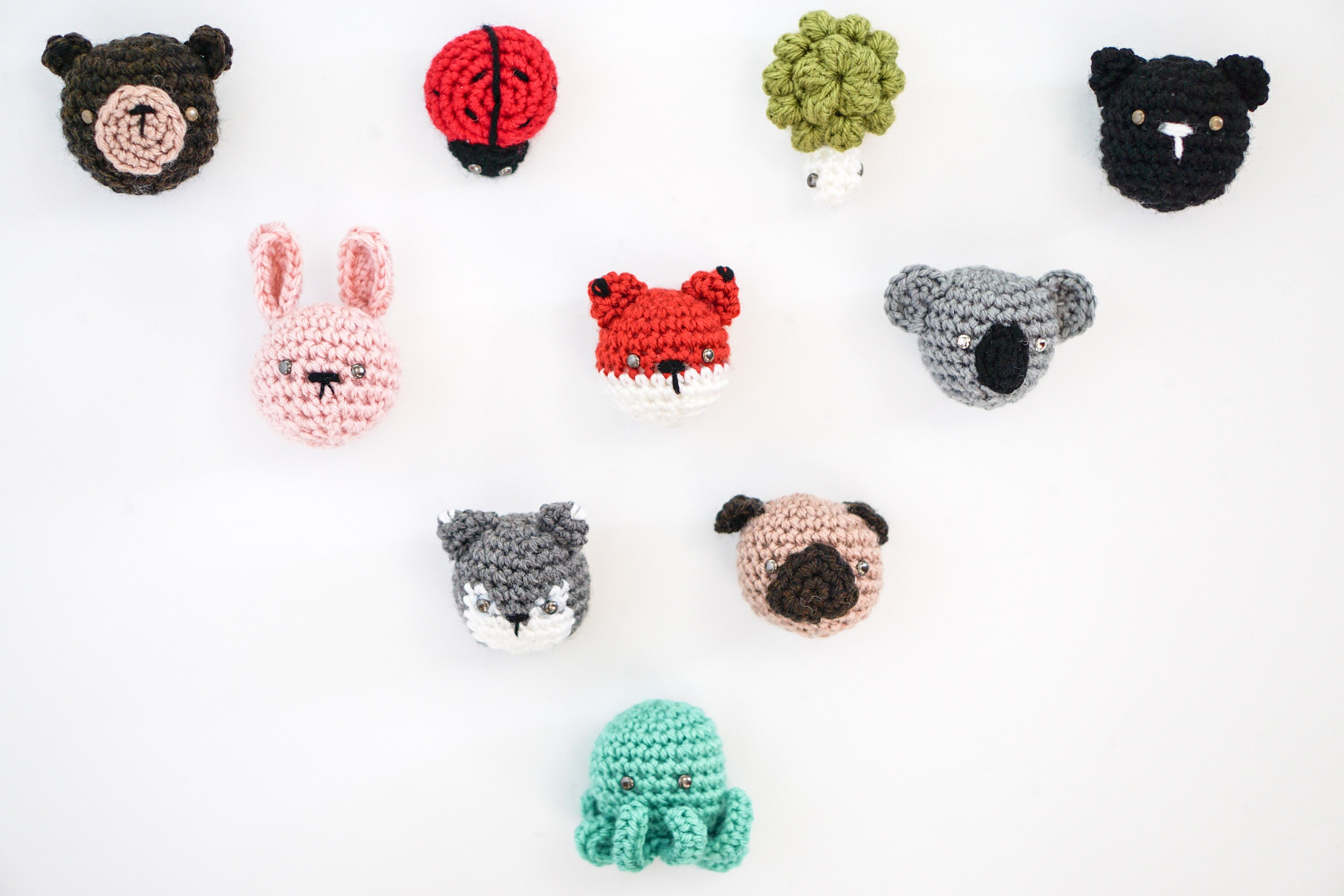 Mini Animals, Crochet Patterns, PDF Tutorial, Bundle of 10 Patterns,  Keychains Patterns, Crochet Charms, Amigurumi Pattern, Easy Pattern 