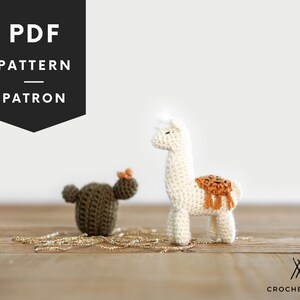 Crochet Amigurumi Llama & Cactus Pattern Bundle - DIY Handmade Plushies