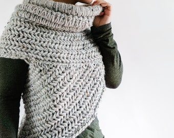Asymmetric crochet cowl, huntress shawl, archer shrug