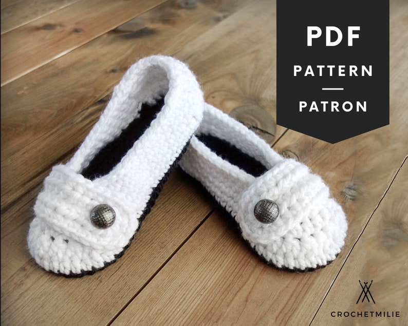 Crochet Slippers Pattern, Home Shoes Pattern, Women Slippers Pattern, Bridal Slippers, Wool Feet Warmer, Crochet Shoes, House Slippers Gift image 1