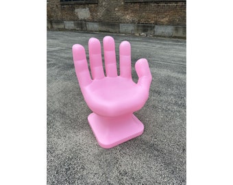 Pastel Pink RIGHT Hand Shaped Chair 32" tall adult size 70's Retro EAMES iCarly NEW