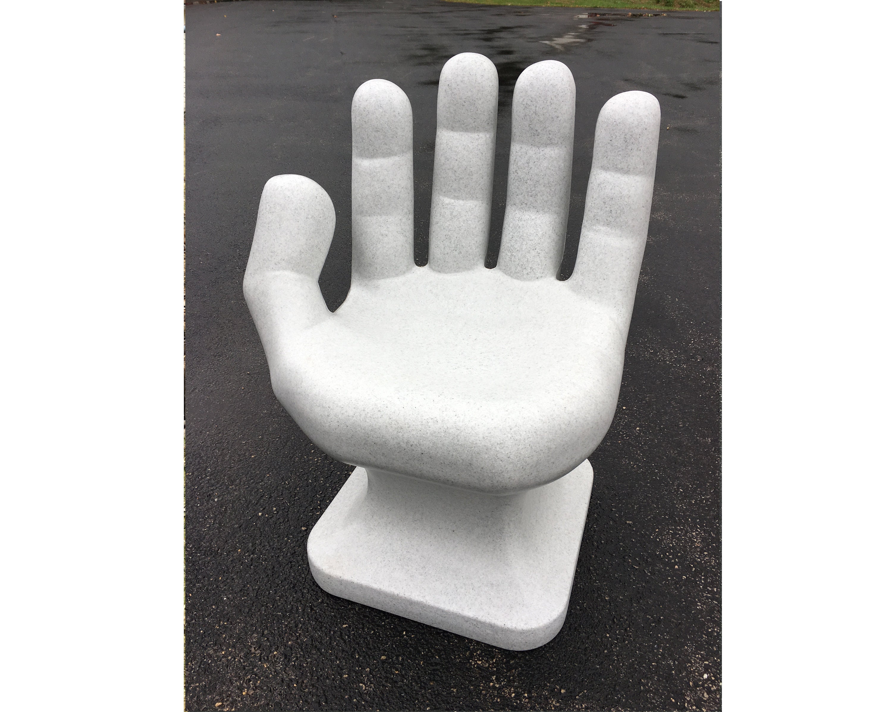 Faux Granite Gray Right Hand Shaped Chair 32 Adult 70 S Retro Eames Icarly New Colorcard De