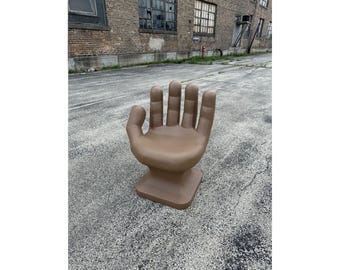 Light Brown / Tan LEFT Hand Shaped Chair 32" tall adult size 70's Retro EAMES iCarly NEW