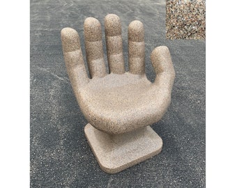Faux Granite Desert Sandstone RIGHT Hand Shaped Chair 32" tall adult size 70's Retro EAMES iCarly NEW