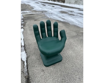 Forest Green RIGHT Hand Shaped Chair 32" tall adult size 70's Retro EAMES iCarly NEW