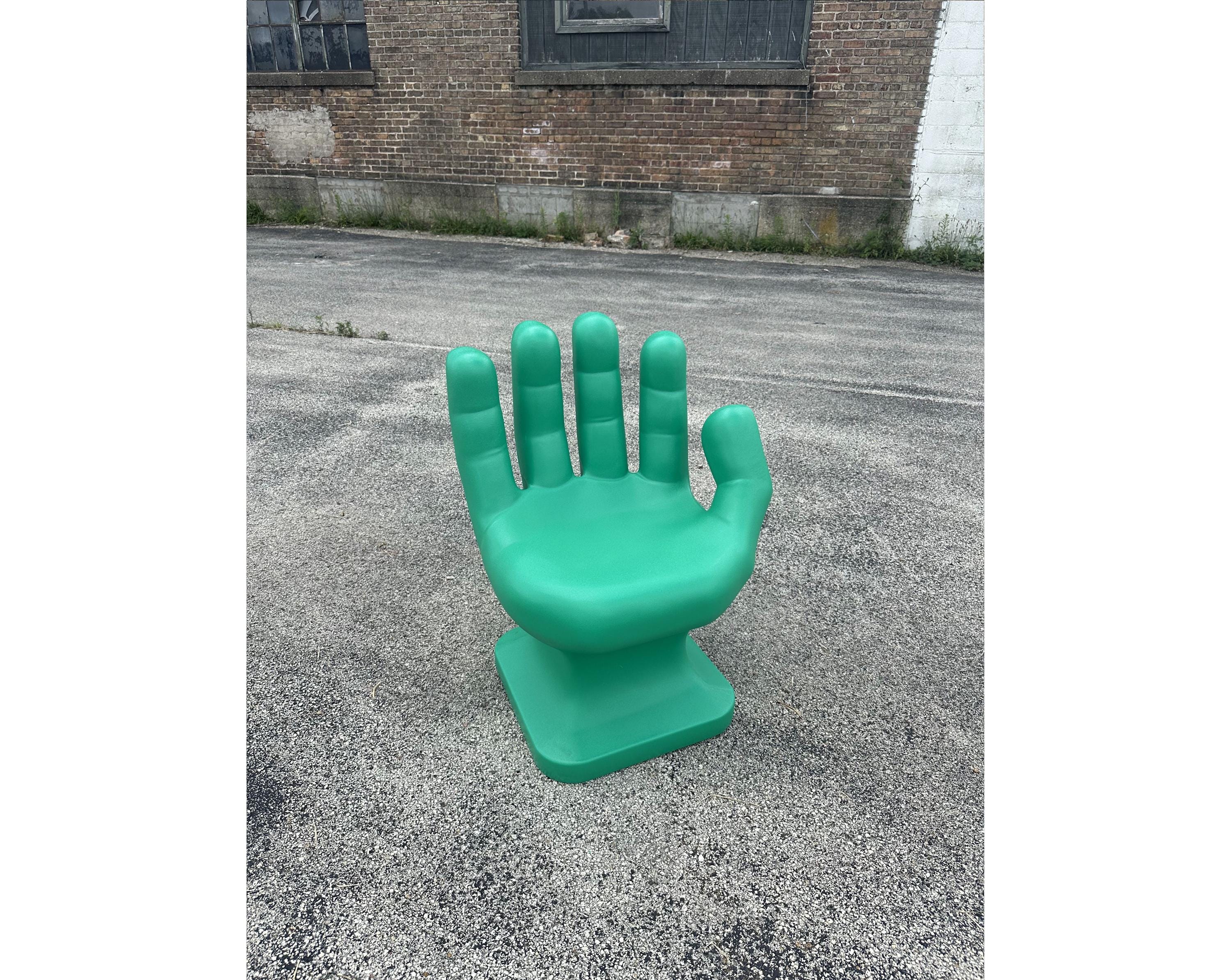 Jade Green RIGHT Hand Shaped Chair 32 tall adult size 70 s Retro EAMES iCarly NEW