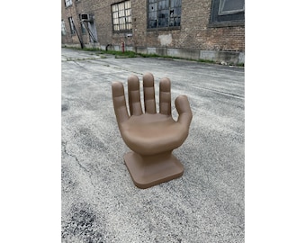 Light Brown / Tan RIGHT Hand Shaped Chair 32" tall adult size 70's Retro EAMES iCarly NEW