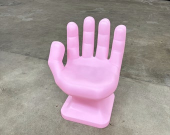 Cotton Candy Pink LEFT Hand Shaped Chair 32" tall adult size 70's Retro EAMES iCarly NEW d71-1