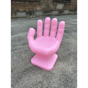 Pastel Pink LEFT Hand Shaped Chair 32" tall adult size 70's Retro EAMES iCarly NEW