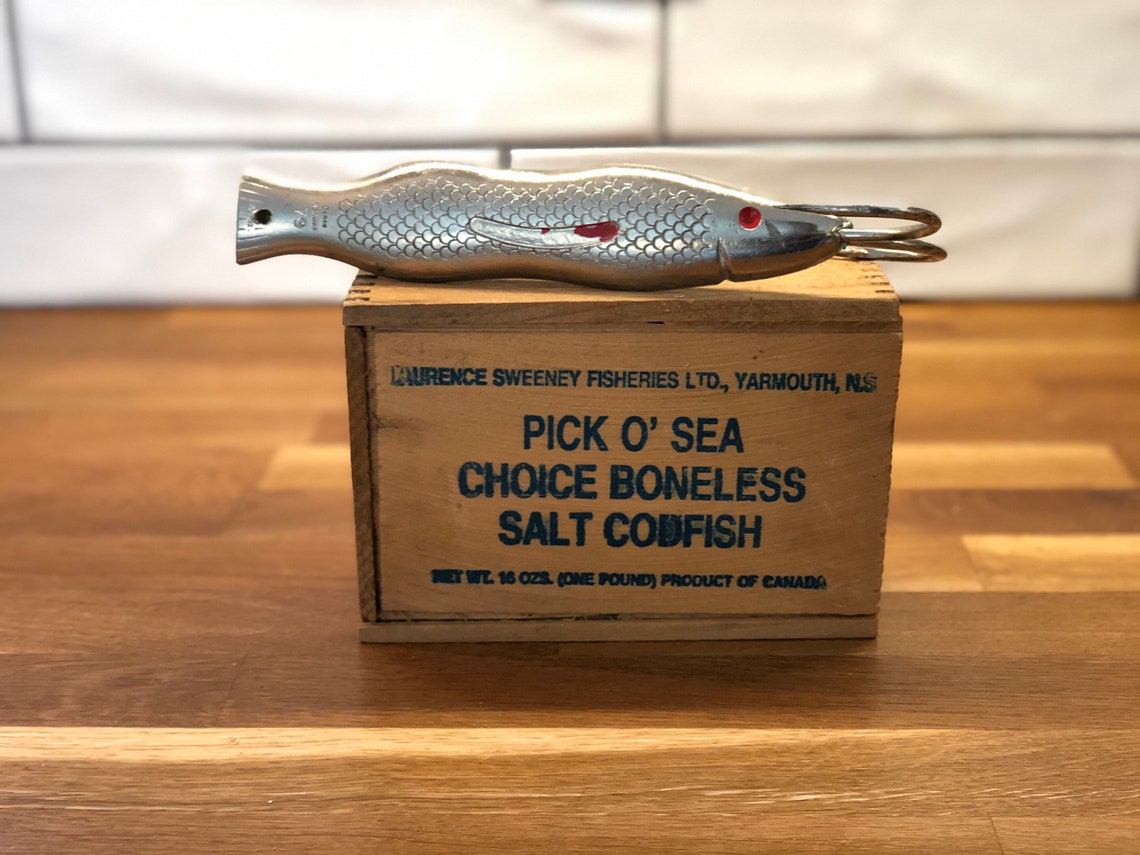 Vintage Newfoundland and Norway Cod Jig and Salt Cod Box Etsy