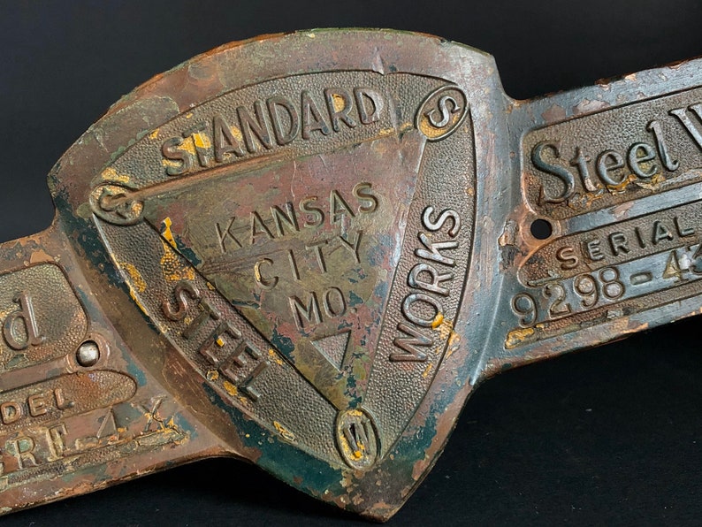 Antique Standard Steel Works Kansas City Truck Emblem. Etsy