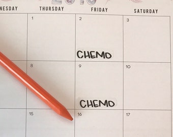 Chemotherapy Planning Stickers, Chemo Planning Stickers, Treatment Planning Stickers