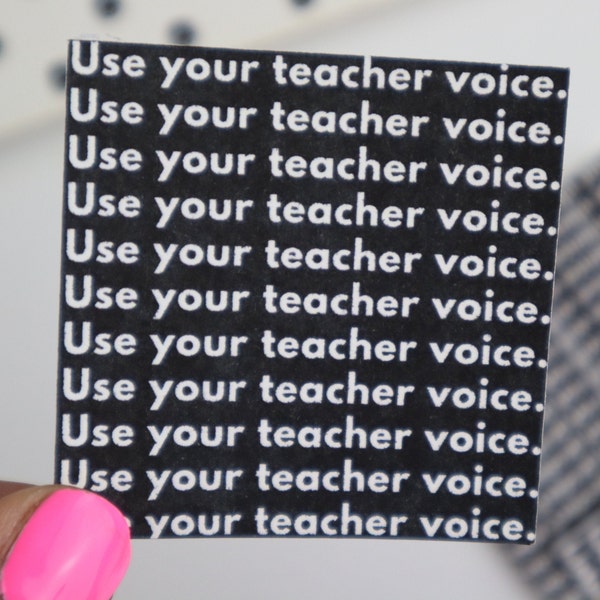 Use Your Teacher Voice Black Lives Matter Vinyl Sticker