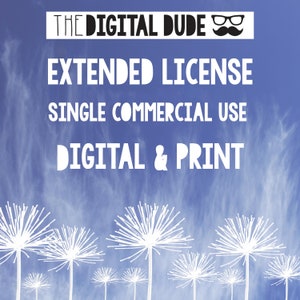 Extended License: Commercial use - Digital and Print
