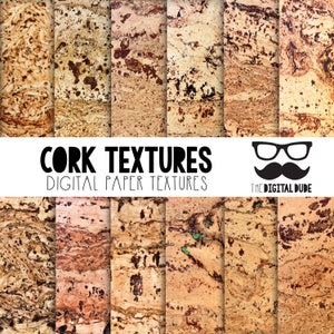 Cork Texture Digital Paper: Printable Scrapbook Paper (Instant Download)