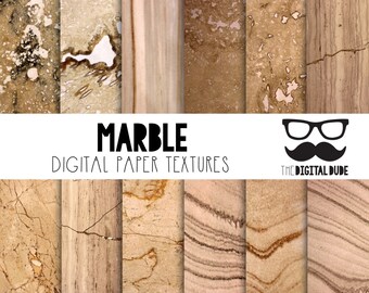 May include: Set of eight digital paper textures featuring various marble patterns in shades of brown, beige, and white. The textures are perfect for creating backgrounds, patterns, and designs.