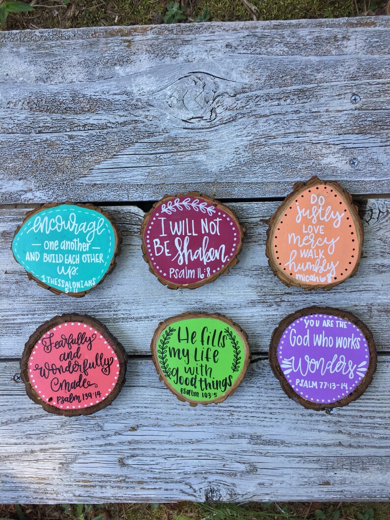Bible Verse Wood Slice Etsy