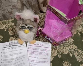 1998 First Generation Church Mouse Furby with tags and box.