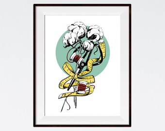 Cotton, Instant Download, Digital Download, Poster, studio wall art