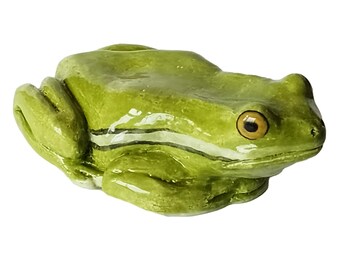 Frog Ceramic Ornament. Handmade Pottery Frog.