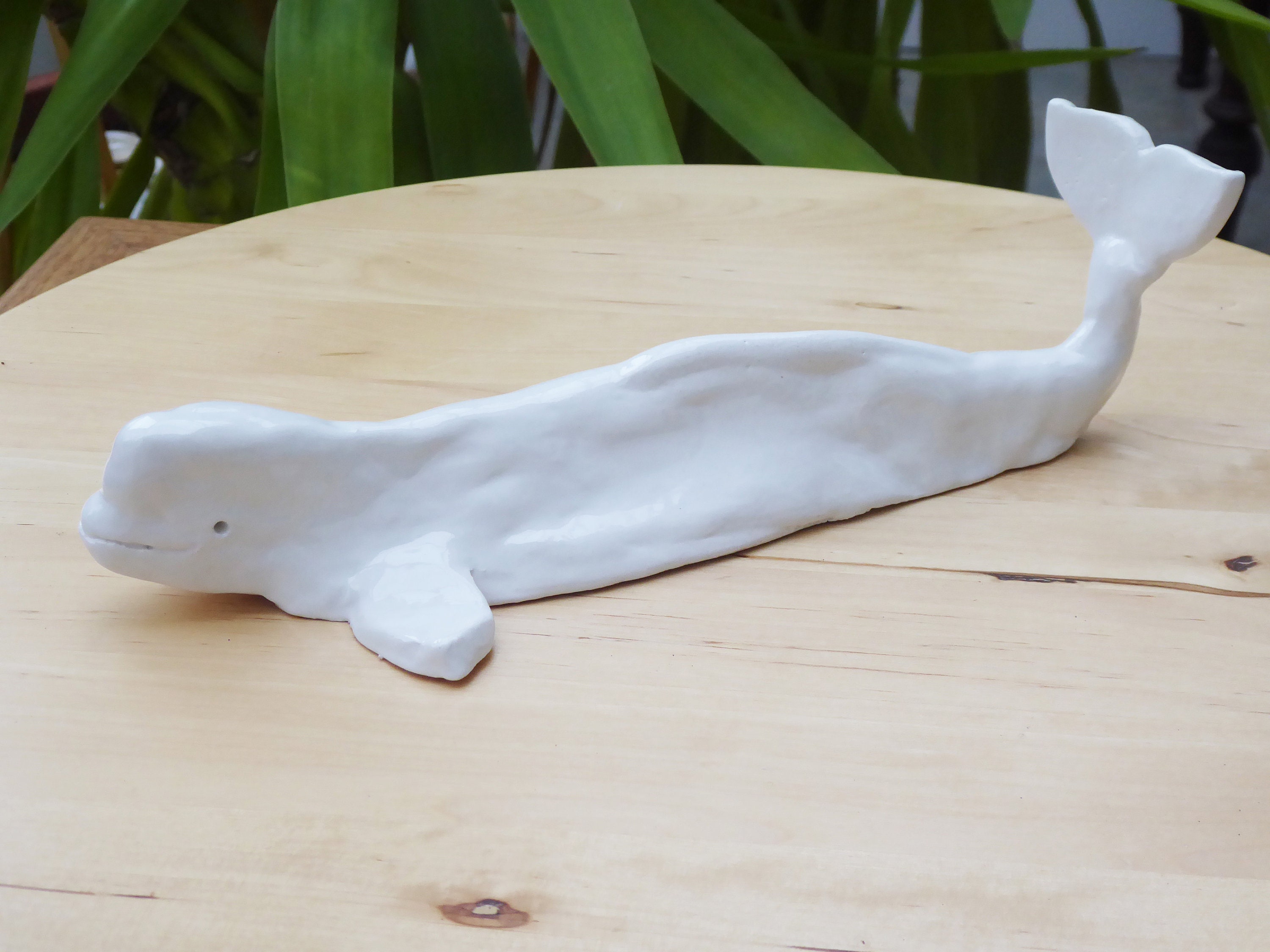 Beluga Whale Ceramic Sculpture Ceramic Whale Pottery Whale Etsy