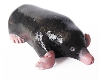 Mole Ceramic Ornament, Hand Built and Unique Artwork