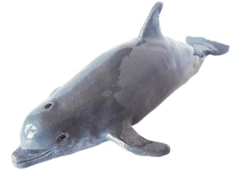 Dolphin Ceramic Ornament, Bottlenose Dolphin Sculpture.