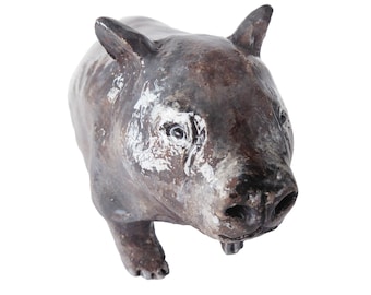 Wombat Ceramic Ornament, Wombat Ceramic Sculpture