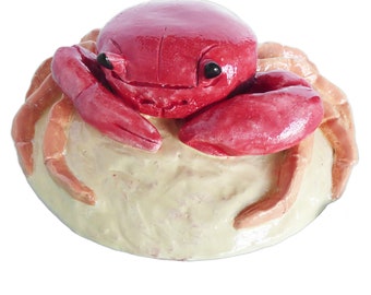 Crab Ceramic Ornament, Crab Ceramic Sculpture