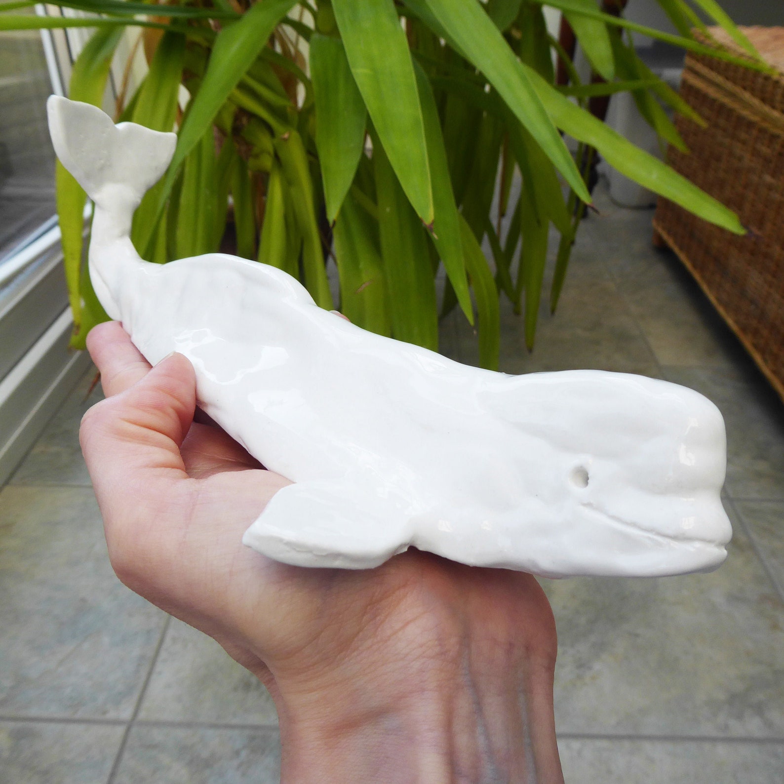 Beluga Whale Ceramic Sculpture Ceramic Whale Pottery Whale Etsy