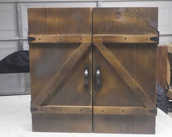 Dartboard Cabinet Rustic Cabinet Barn Style Darts Man Cave Etsy