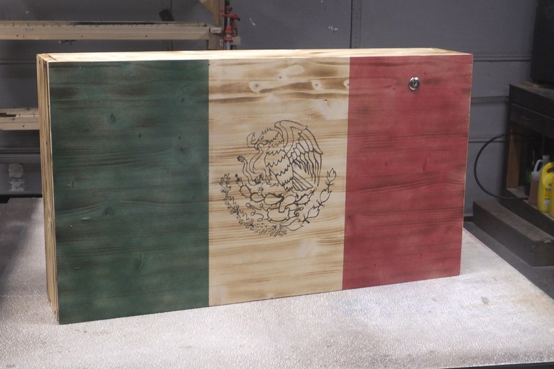 USA Flag With Storage Reclaimed Wood USA Flag Wood Decor Etsy