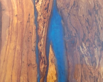 Spalted Pecan river coffee table, epoxy table