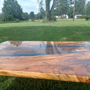 Spalted Pecan river coffee table, epoxy table