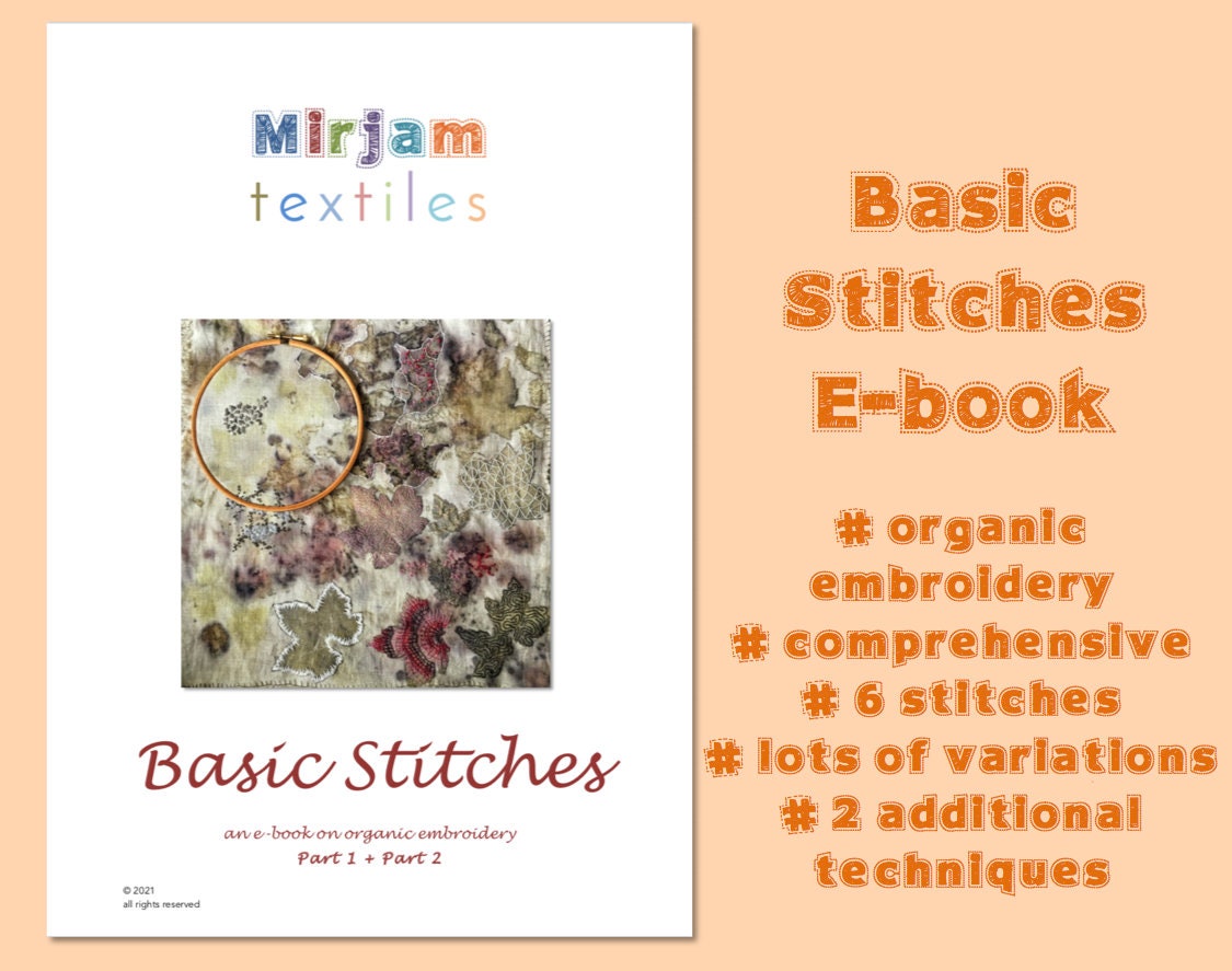 Basic Stitches in Organic Embroidery E-book in 2 Parts pic photo