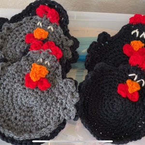 PATTERN Crochet chicken potholder