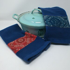 Kitchen Towels - Kitchen Decor - Hostess Gift - Dish Towels - Housewarming Gift - Gift For Mom - Hand Towel - Country Bandana Tea Towel
