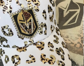 VEGAS GOLDEN KNIGHTS Hat White Gold Metallic Leopard  display picture 1